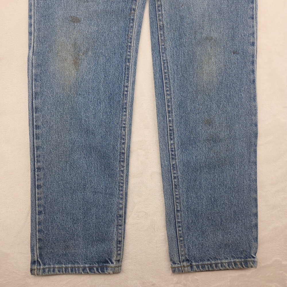 VTG Lee Mens Straight Leg Jeans 33x36 Fits 32x35 Blue Union Made USA 205-5591 - Picture 3 of 16